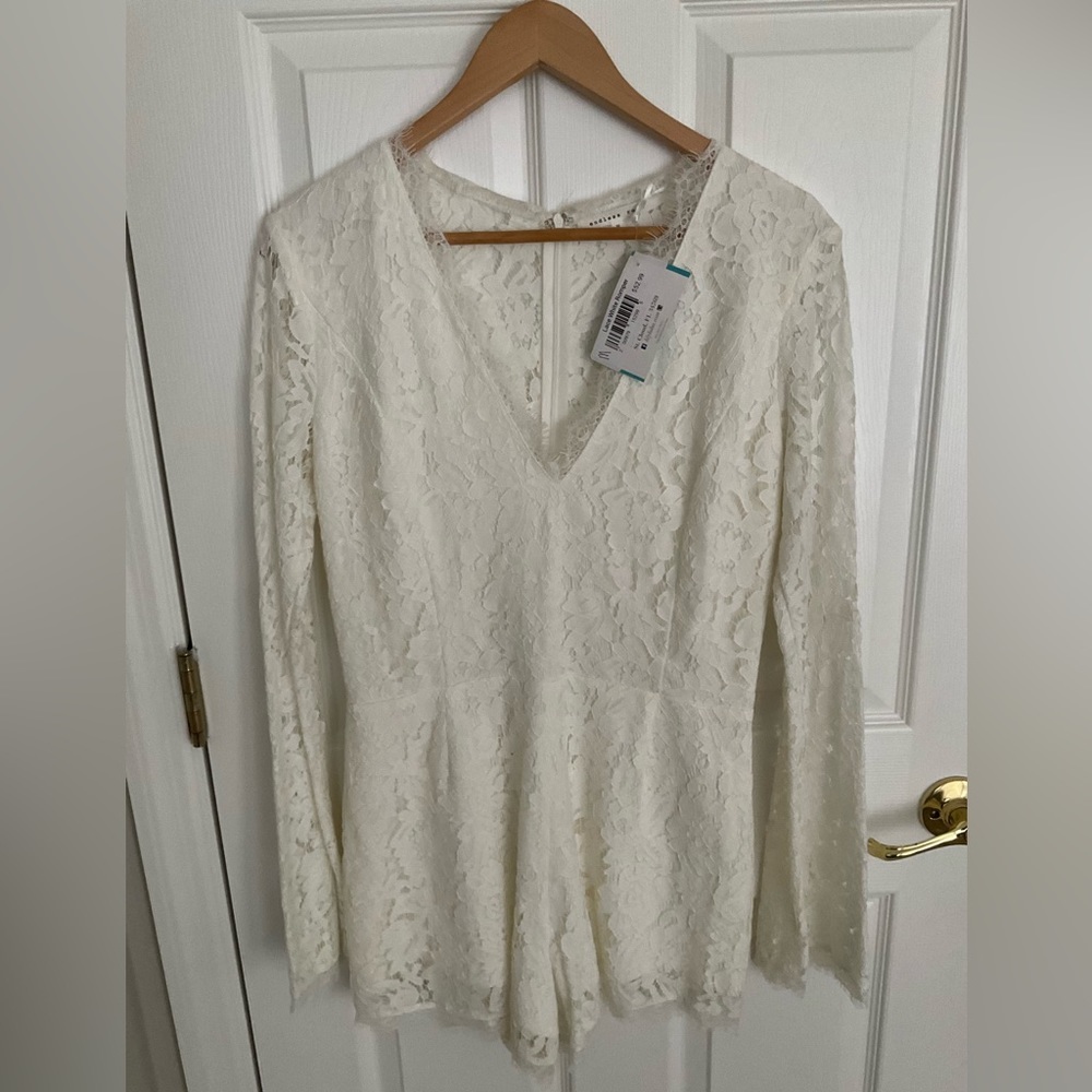 White Lace Romper NEW